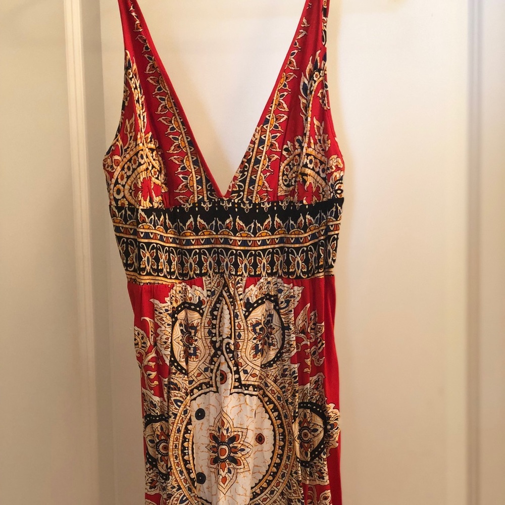 Orange Patterned Maxi